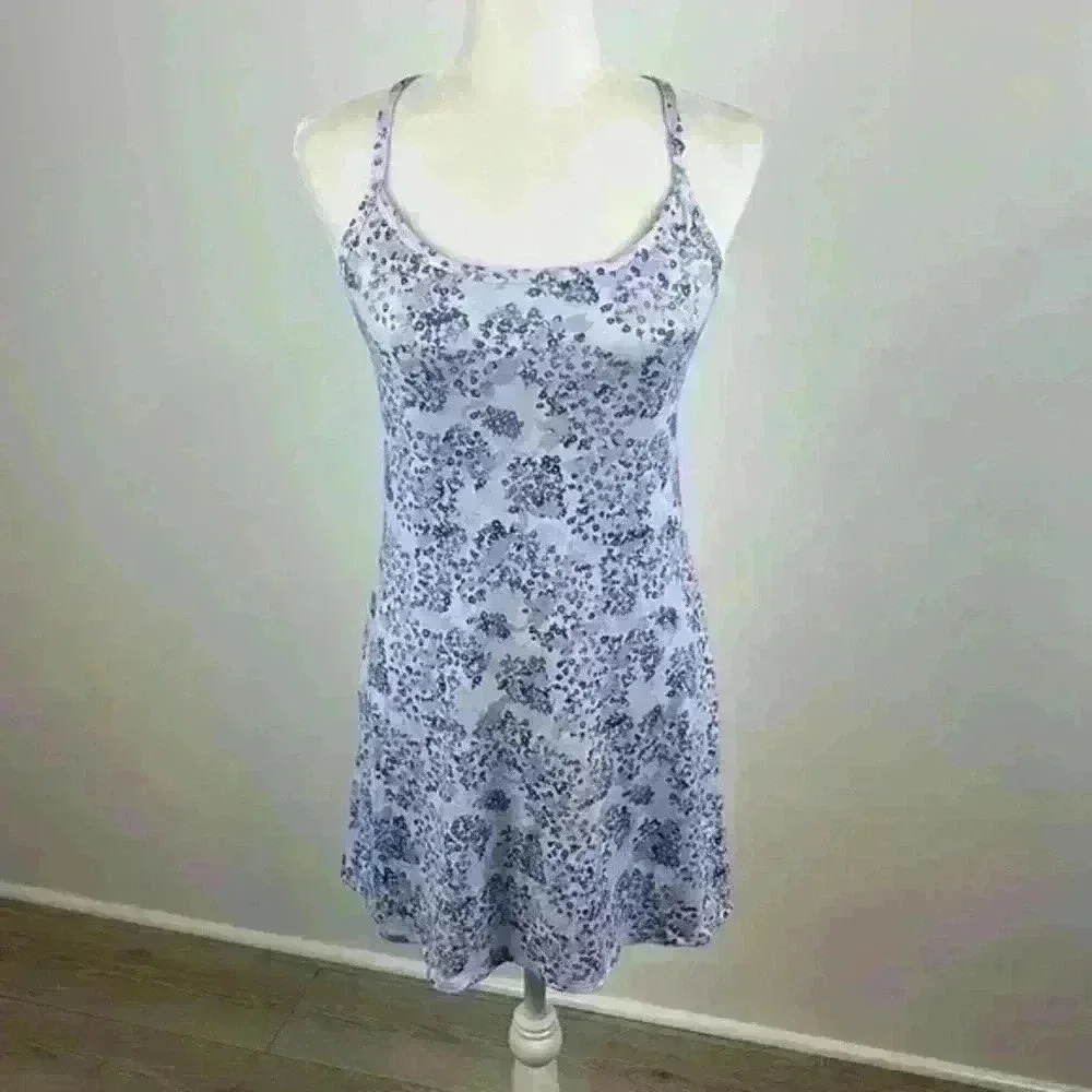 EVCR Purple Floral Tennis Bodysuit Dress NWT